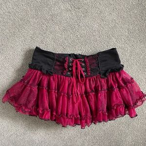 Tripp nyc burgundy tutu corset skirt size S